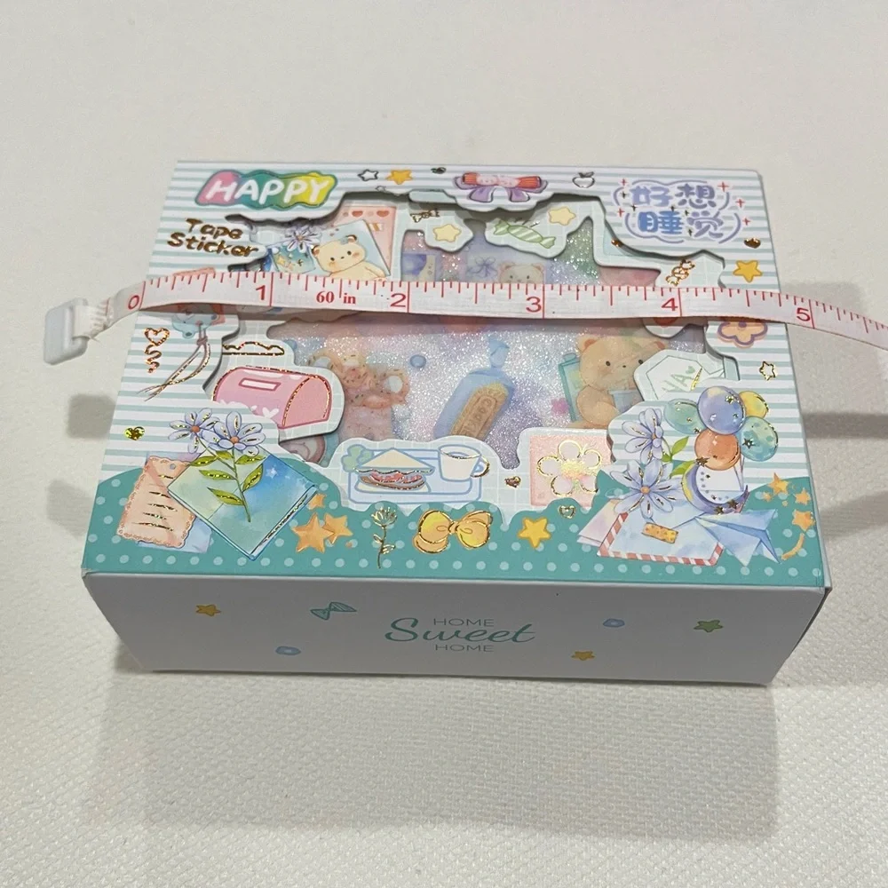Set of 8 Sheets of Teddy Bear and Sweets Themed Glitter Stickers